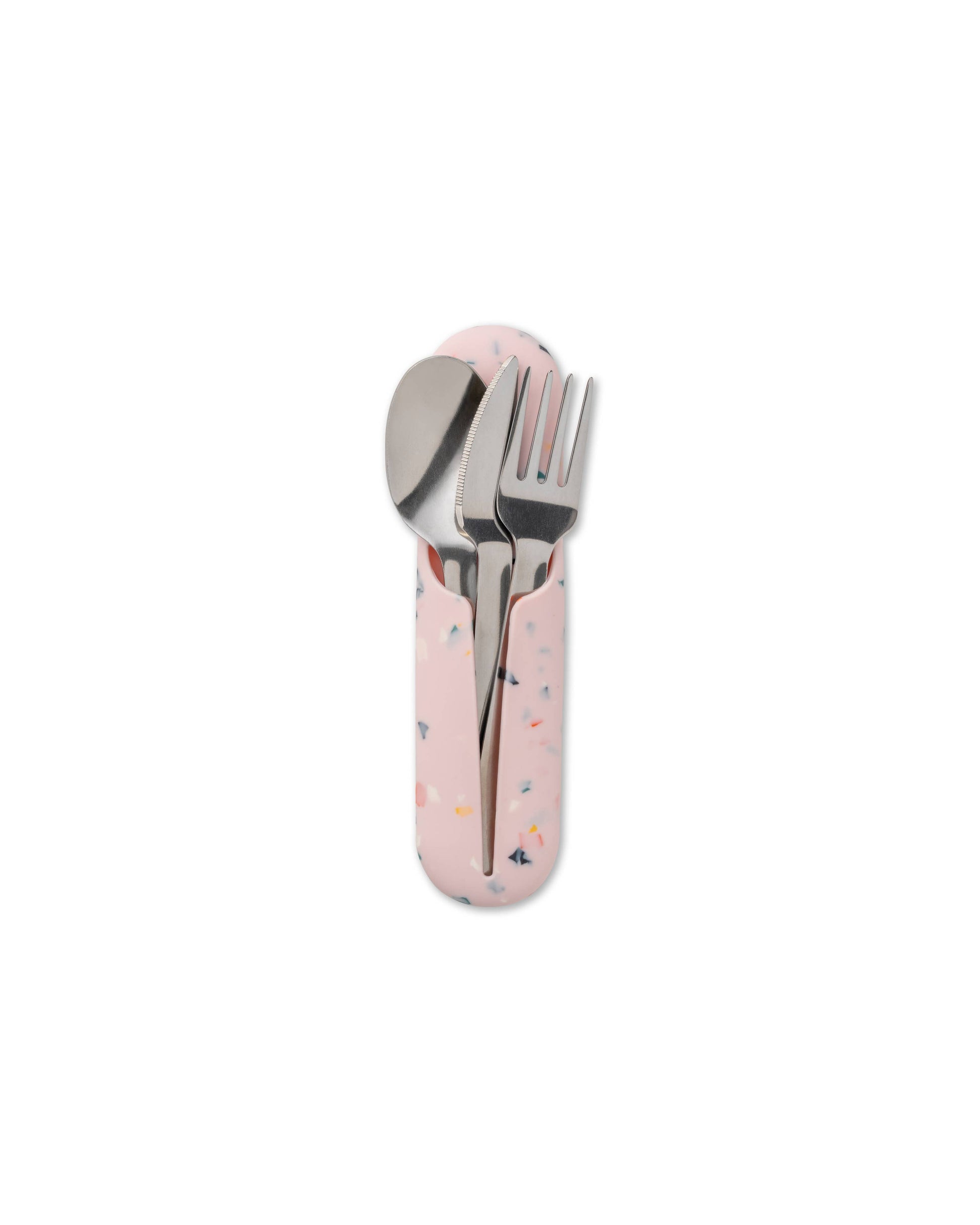 Porter Reusable Utensil Set in Silicone Case - Terrazzo  W&P Terrazzo Blush  -better made easy-eco-friendly-sustainable-gifting