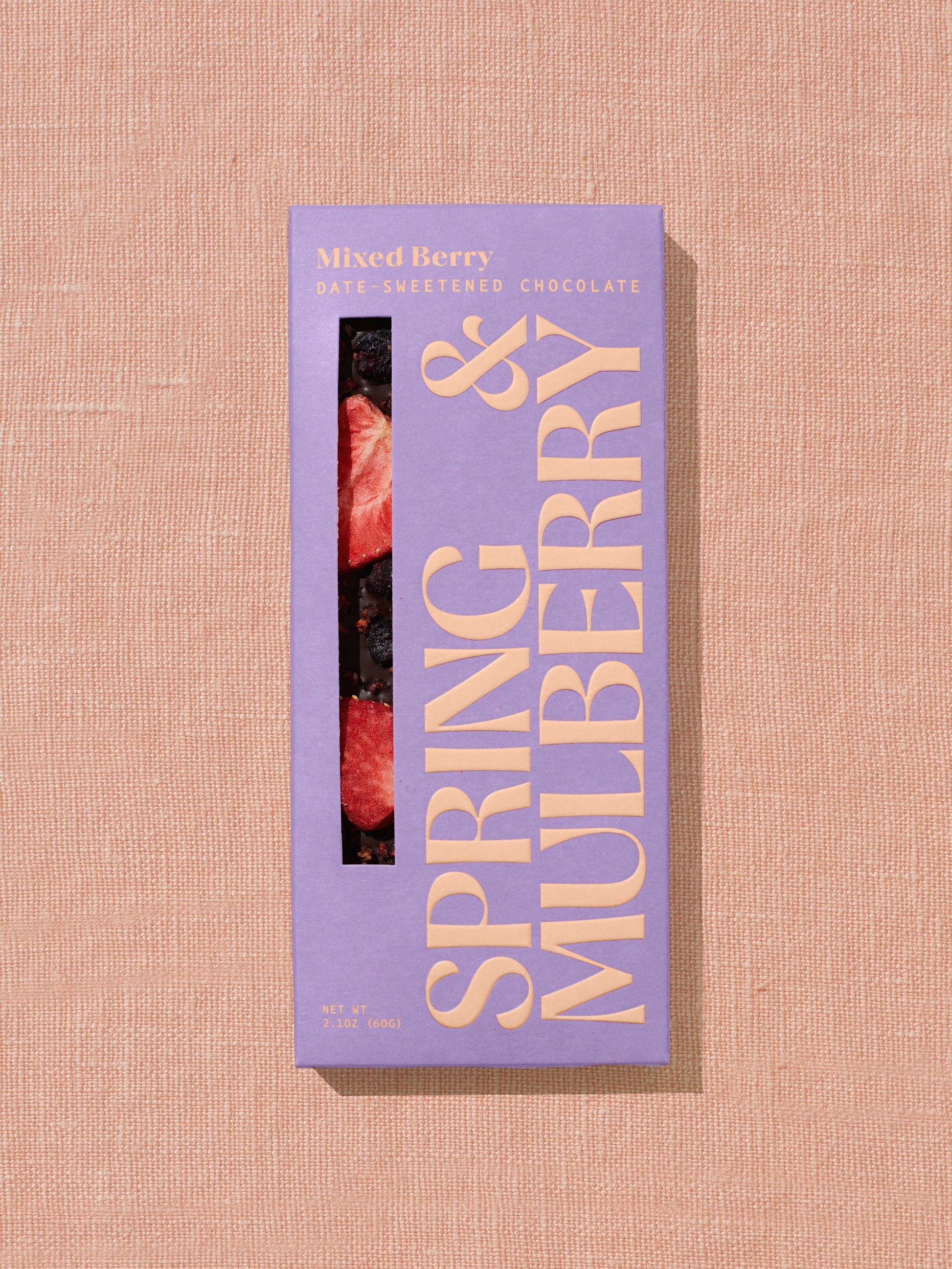 Spring & Mulberry - Mixed Berry Date-Sweetened Dark Chocolate Spring & Mulberry -better made easy-eco-friendly-sustainable-gifting