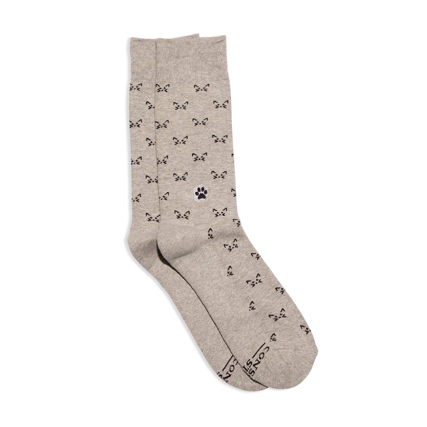 Conscious Step - Socks that Save Cats (Gray Cats)  Conscious Step Medium  -better made easy-eco-friendly-sustainable-gifting
