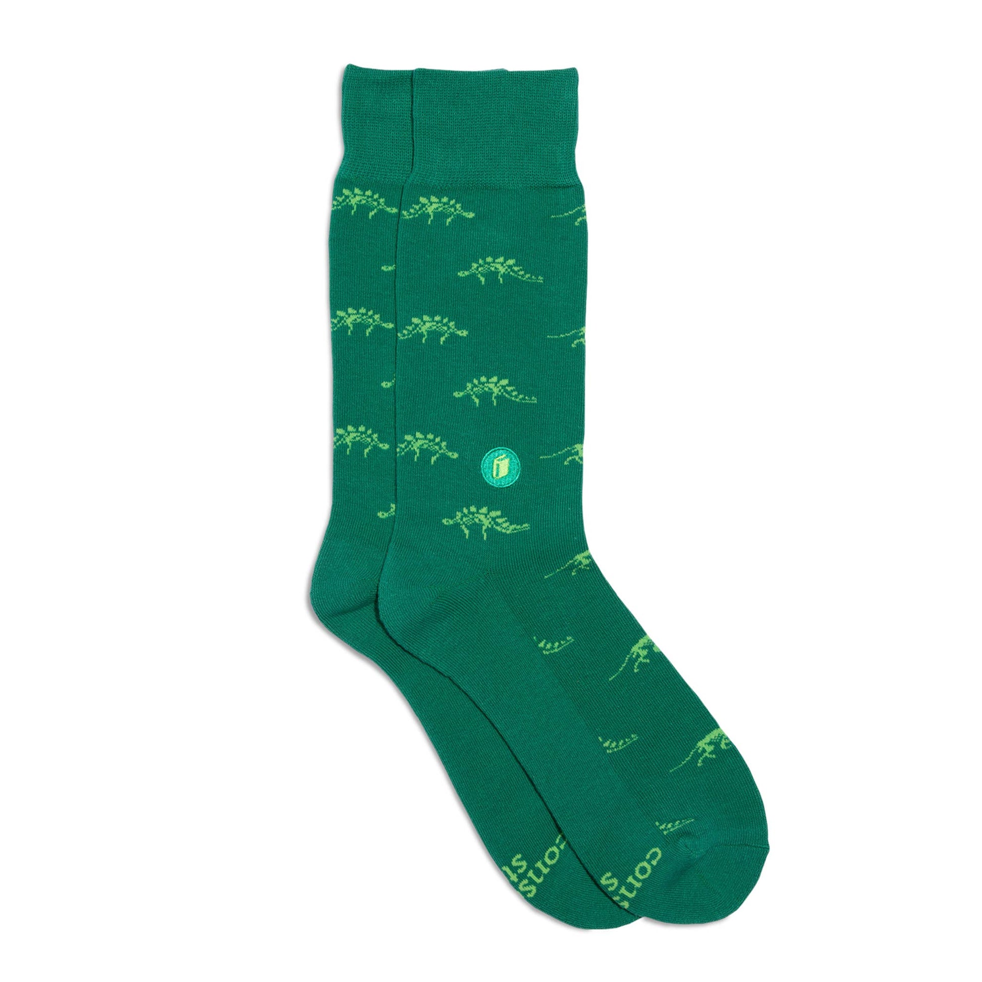 Conscious Step - Socks that Give Books  (Green Dinosaurs)  Conscious Step Small  -better made easy-eco-friendly-sustainable-gifting