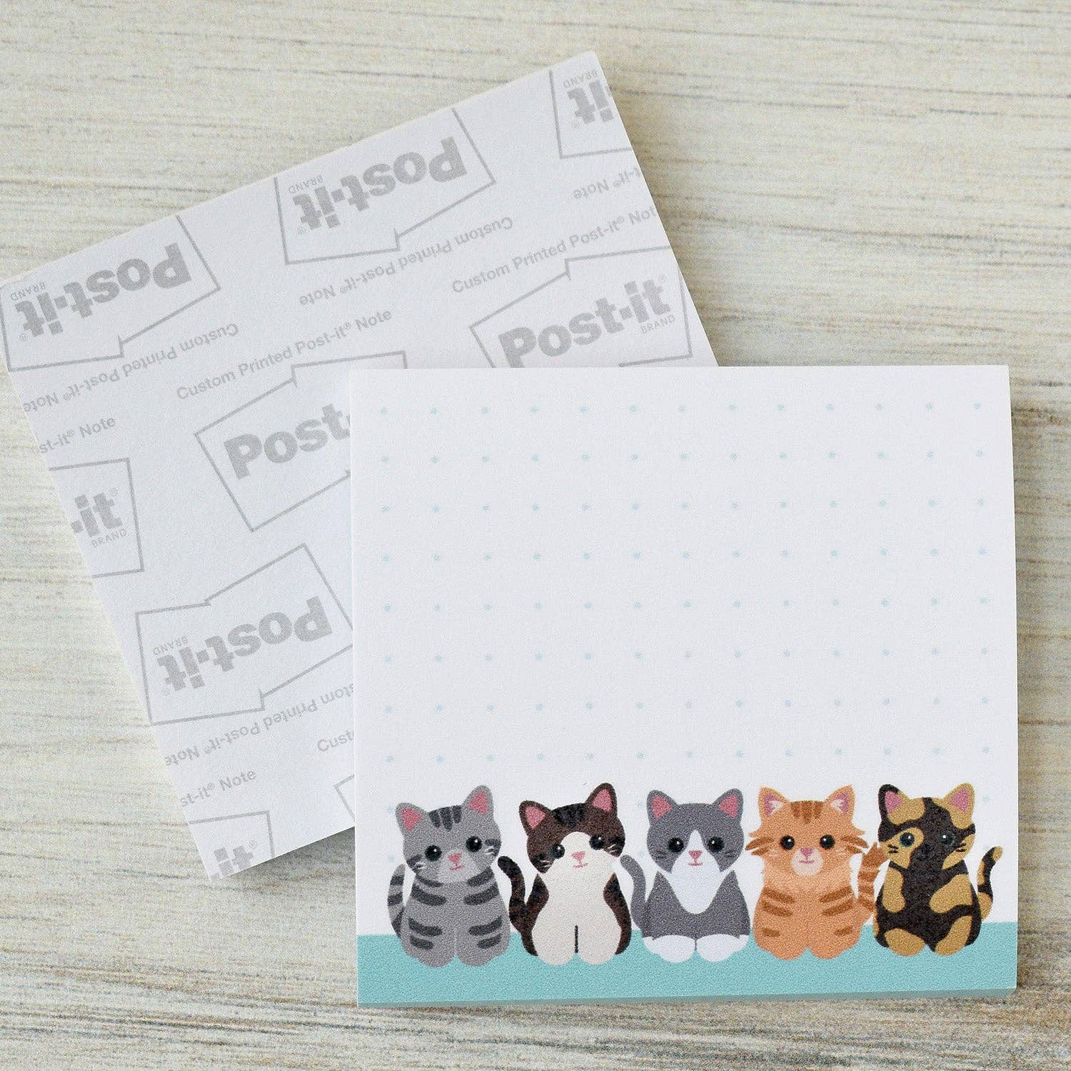 Chester and Pearl - Cute Cats Dotted Grid Sticky Notes  Chester and Pearl   -better made easy-eco-friendly-sustainable-gifting