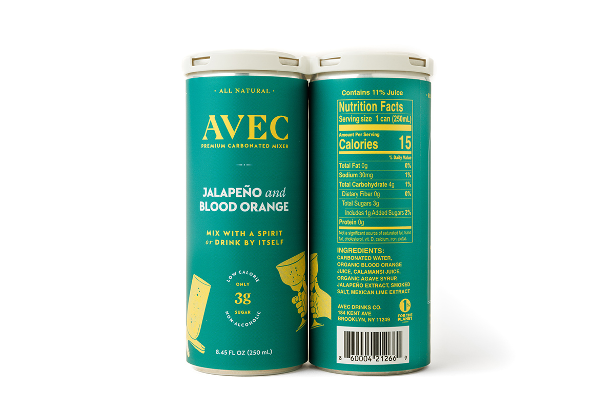 AVEC - AVEC Jalapeño & Blood Orange — Natural Sparkling Drink - 0% ABV  AVEC   -better made easy-eco-friendly-sustainable-gifting
