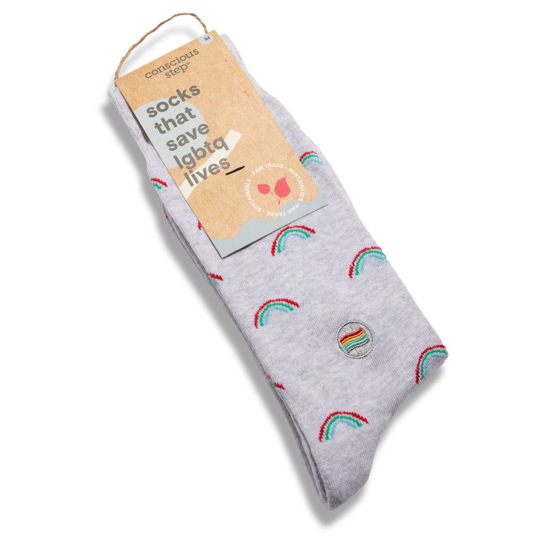 Conscious Step - Socks that Save LGBTQ Lives (Radiant Rainbows)  Conscious Step   -better made easy-eco-friendly-sustainable-gifting