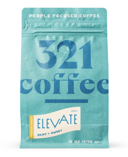 321 Coffee - Elevate | Medium Roast Coffee Beans  321 Coffee   -better made easy-eco-friendly-sustainable-gifting