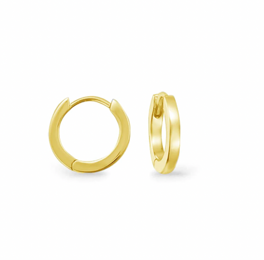 Minimal 14k Gold Plated Huggie Hoops  boma   -better made easy-eco-friendly-sustainable-gifting