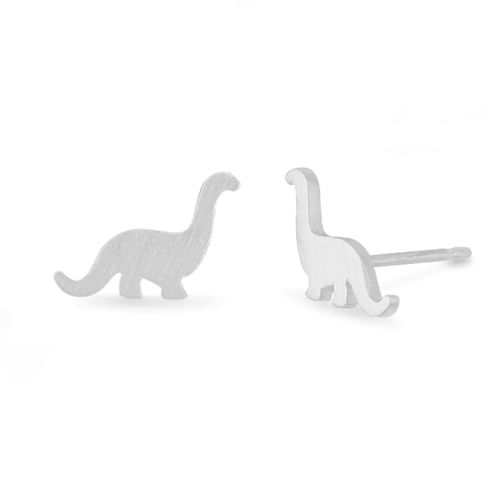 Boma - Brontosaurus Dinosaur 100% Recycled Sterling Silver Studs  boma   -better made easy-eco-friendly-sustainable-gifting