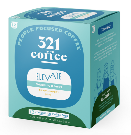 321 Coffee - Elevate | Medium Roast Coffee Pods  321 Coffee   -better made easy-eco-friendly-sustainable-gifting