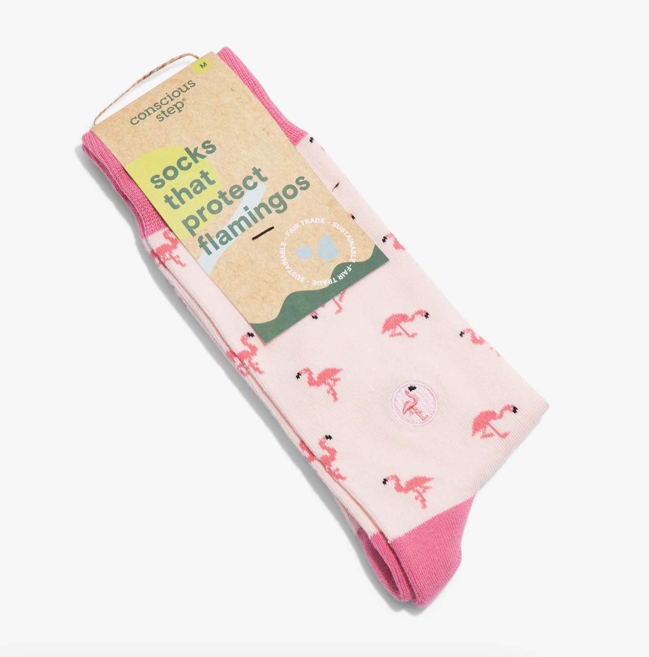 Conscious Step - Socks that Protect Flamingos  Conscious Step Small  -better made easy-eco-friendly-sustainable-gifting