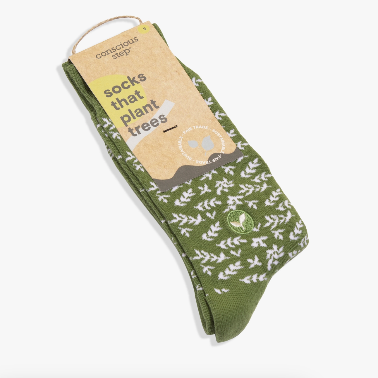 Conscious Step - Socks that Plant Trees (Green Branches)  Conscious Step Small  -better made easy-eco-friendly-sustainable-gifting