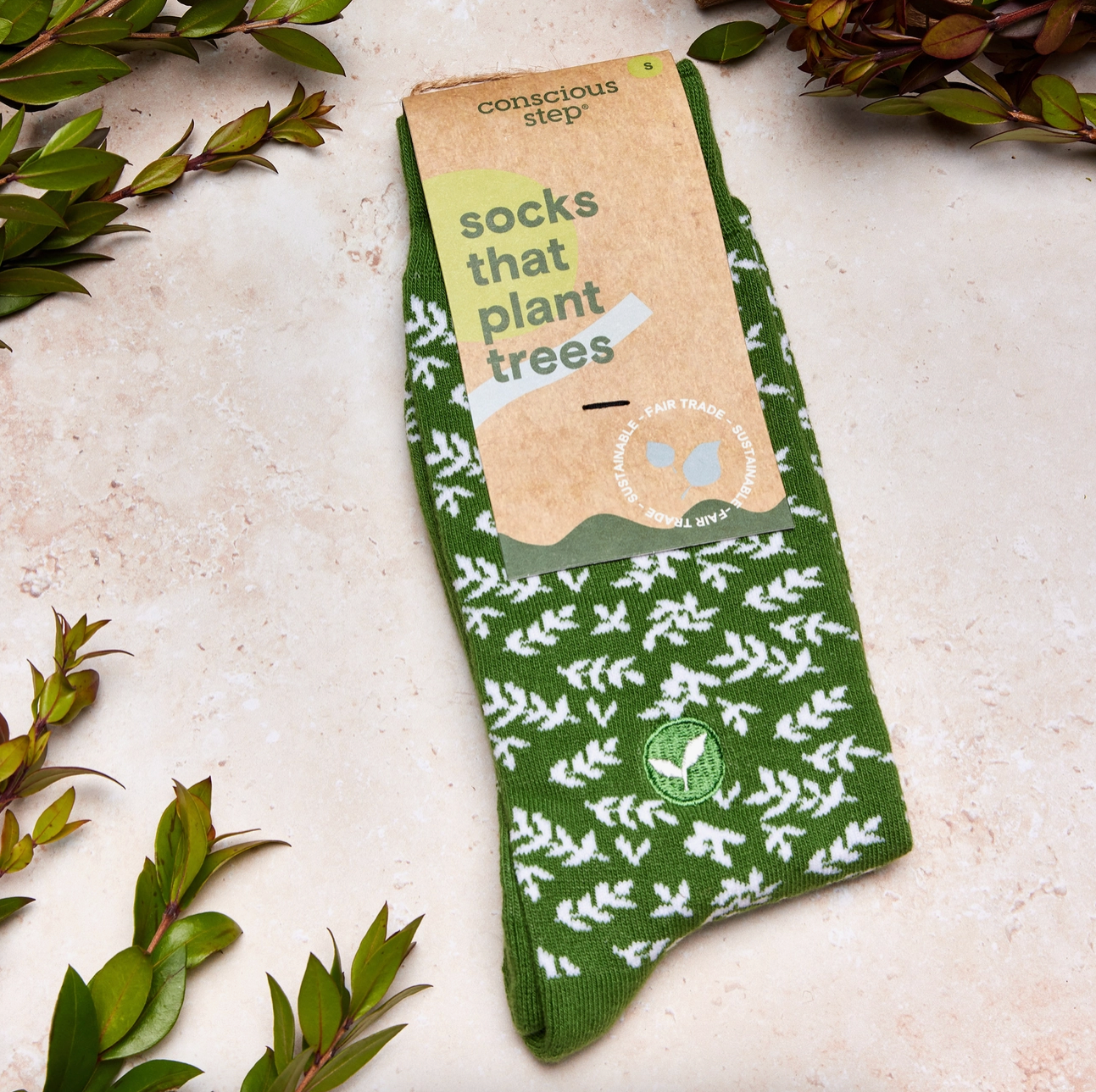 Conscious Step - Socks that Plant Trees (Green Branches)  Conscious Step   -better made easy-eco-friendly-sustainable-gifting