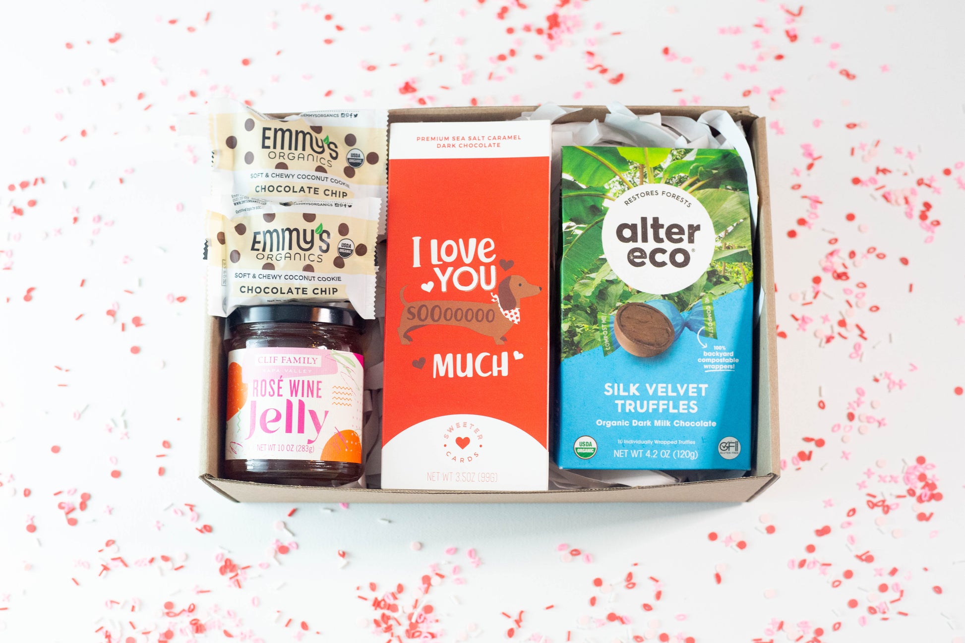 Valentine's Day Box - Chocolate Edition  better made easy with Rose Wine Jelly  -better made easy-eco-friendly-sustainable-gifting