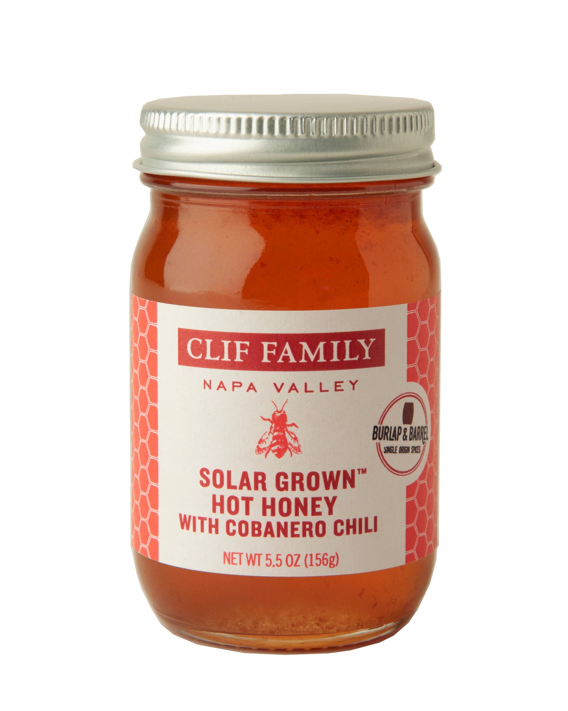 Solar Grown™ Hot Honey with Cobanero Chili  Clif Family Napa Valley, Certified B Corp Company   -better made easy-eco-friendly-sustainable-gifting
