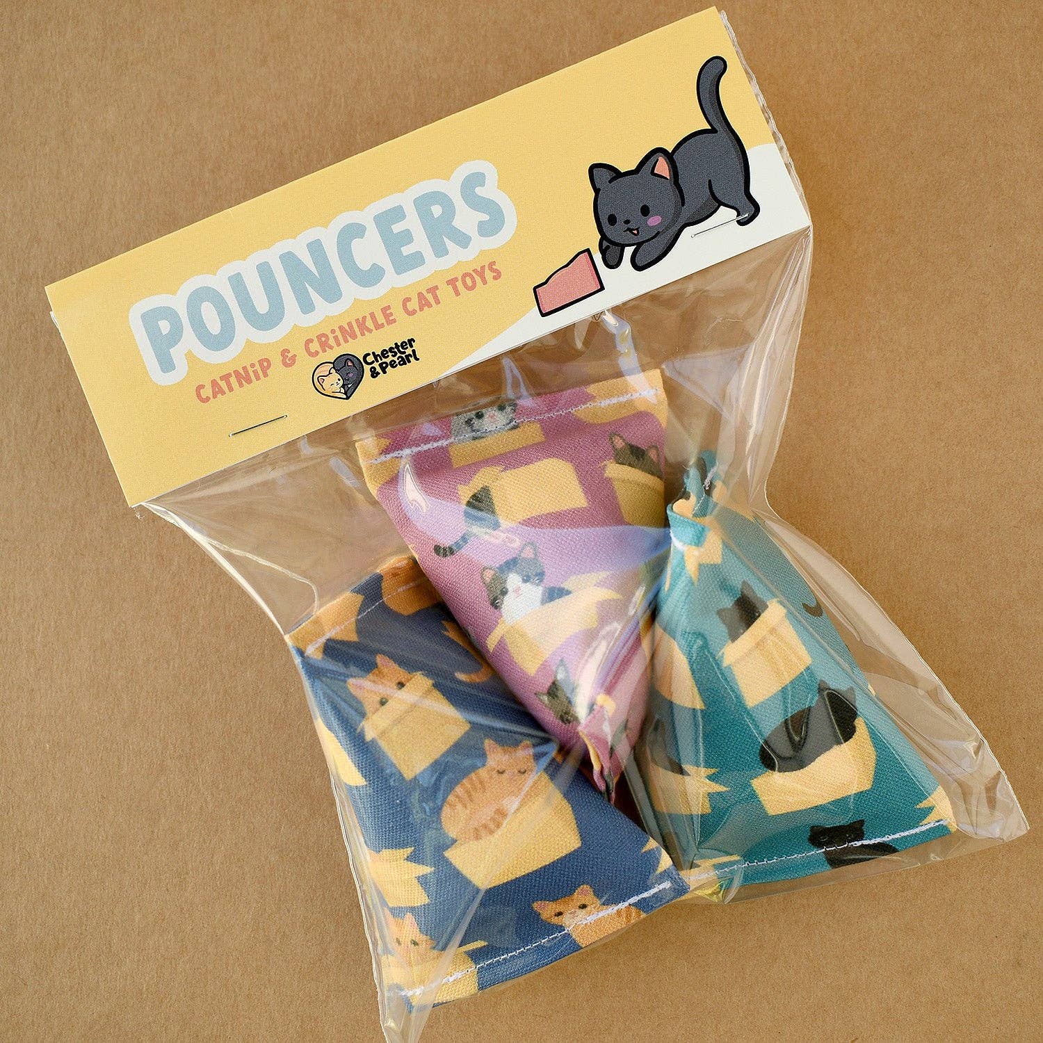 Chester and Pearl - Out For Delivery Pouncers Cat Toys  Chester and Pearl   -better made easy-eco-friendly-sustainable-gifting