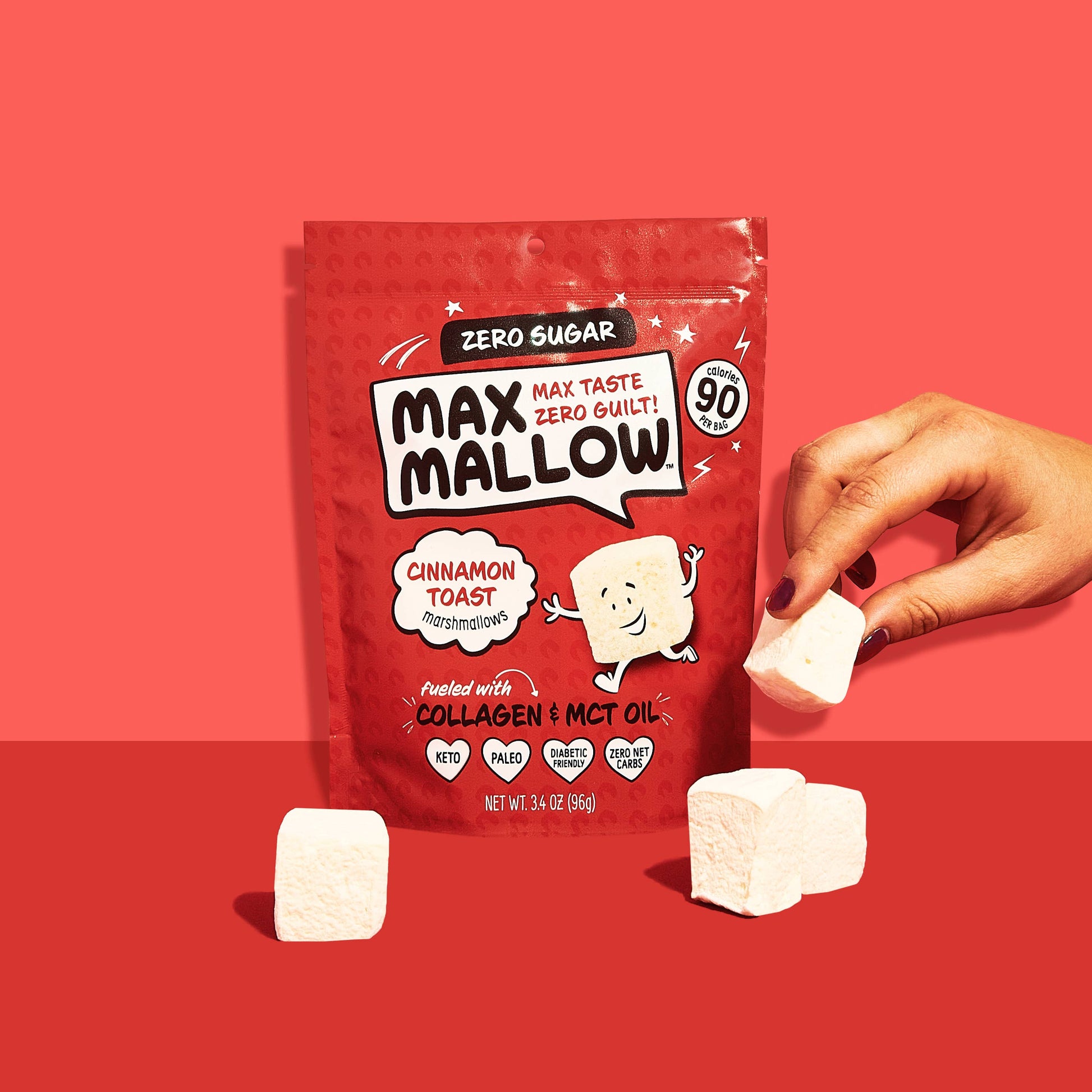 Max Sweets - Cinnamon Toast Max Mallow - Sugar Free Marshmallow  Max Sweets   -better made easy-eco-friendly-sustainable-gifting