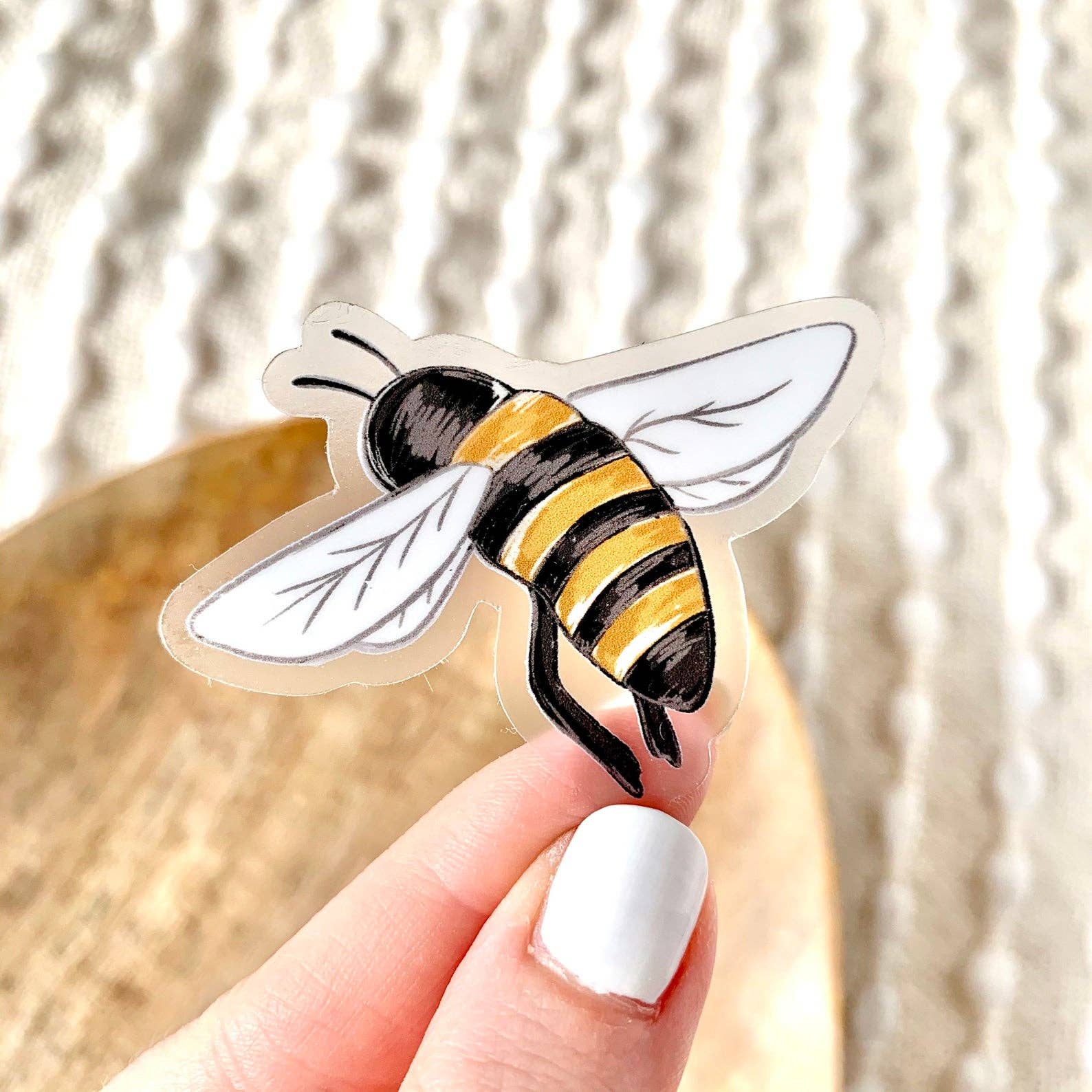 Elyse Breanne Design - Clear Honey Bee Sticker 2x2.25in  Elyse Breanne Design   -better made easy-eco-friendly-sustainable-gifting