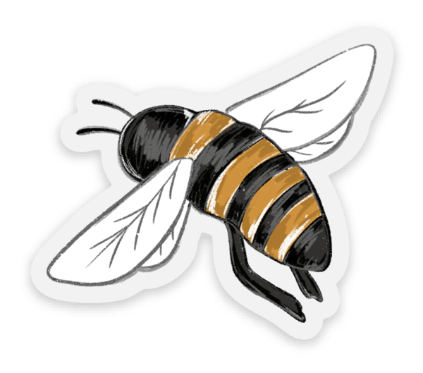 Elyse Breanne Design - Clear Honey Bee Sticker 2x2.25in  Elyse Breanne Design   -better made easy-eco-friendly-sustainable-gifting