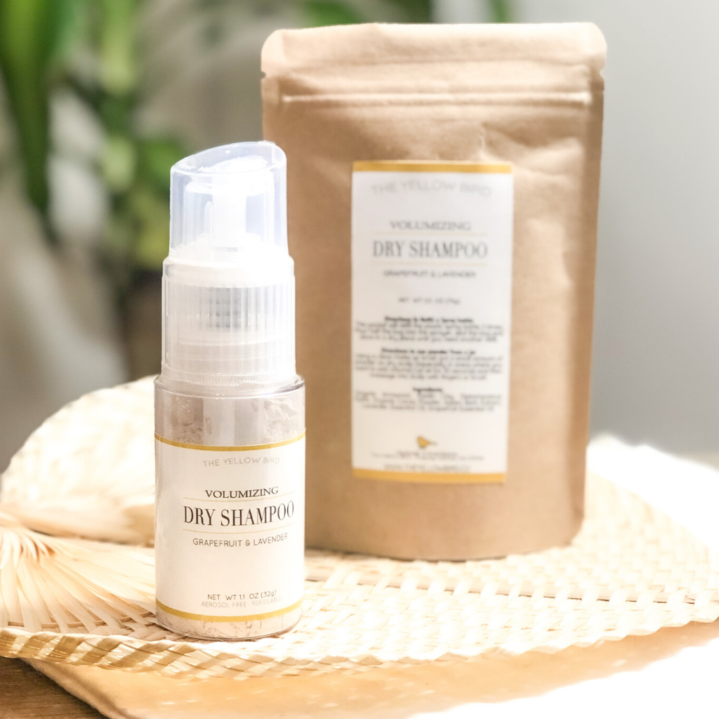 Grapefruit Lavender Dry Shampoo Refill  The Yellow Bird   -better made easy-eco-friendly-sustainable-gifting