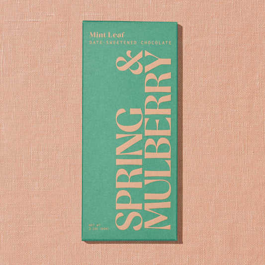 Spring & Mulberry - Mint Leaf Date-Sweetened Dark Chocolate Spring & Mulberry -better made easy-eco-friendly-sustainable-gifting