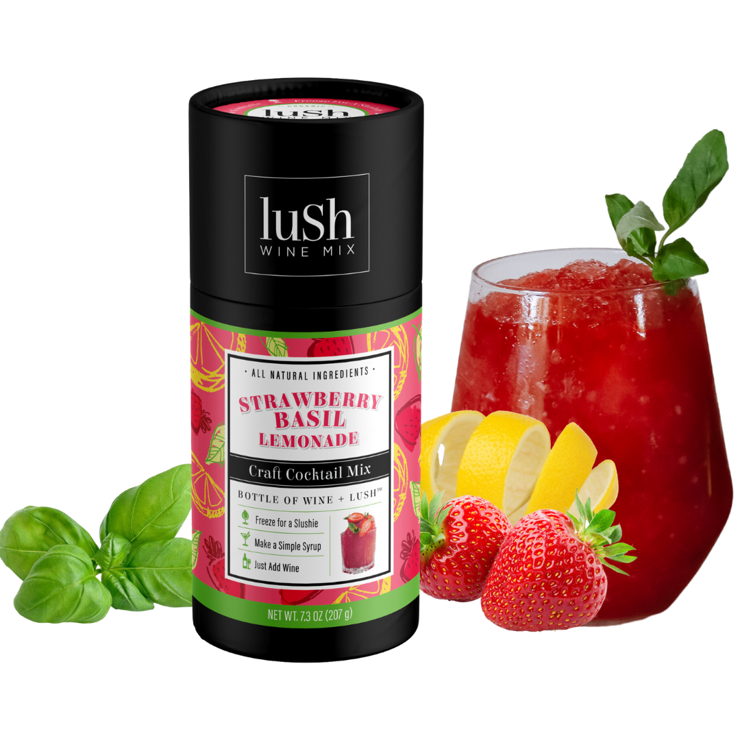 Lush Wine Mix - Strawberry Basil Lemonade Singles  Lush Wine Mix   -better made easy-eco-friendly-sustainable-gifting