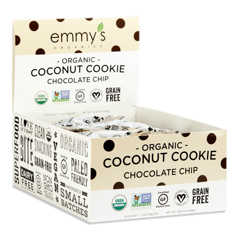 Single Emmy's Organics Chocolate Chip Coconut Cookie  Emmy's Organics   -better made easy-eco-friendly-sustainable-gifting