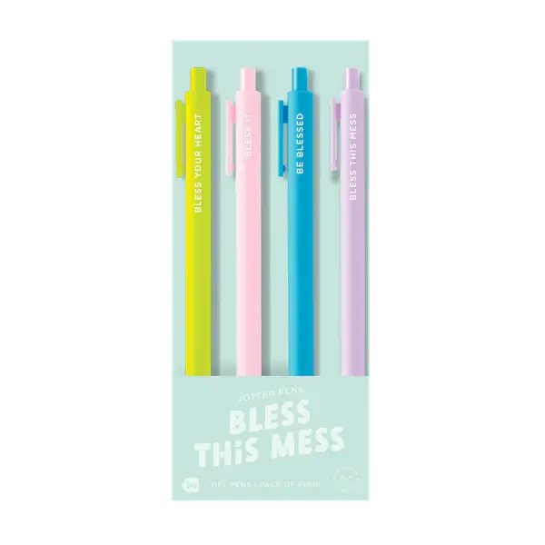 Talking Out of Turn: Bless this Mess - 4 pack Jotter Set  Talking Out of Turn   -better made easy-eco-friendly-sustainable-gifting