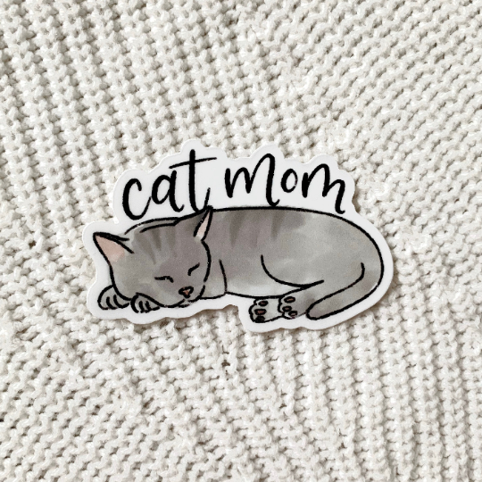 Elyse Breanne Design - Cat Mom Sticker 2x3in  Elyse Breanne Design   -better made easy-eco-friendly-sustainable-gifting