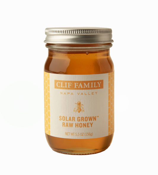 Solar Grown™ Raw Honey - 5.5oz  Clif Family Napa Valley, Certified B Corp Company   -better made easy-eco-friendly-sustainable-gifting