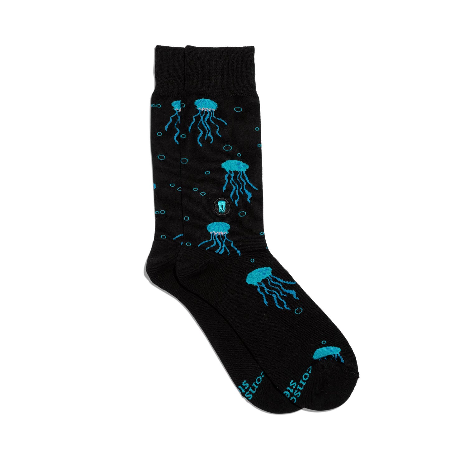 Conscious Step - Socks that Protect Oceans (Black Jellyfish)  Conscious Step   -better made easy-eco-friendly-sustainable-gifting