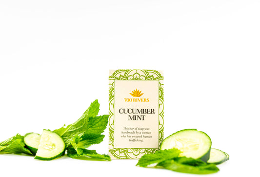 700 Rivers - Cucumber Mint Soap Bar - Crafted by artisans that escaped human trafficking  700 Rivers   -better made easy-eco-friendly-sustainable-gifting